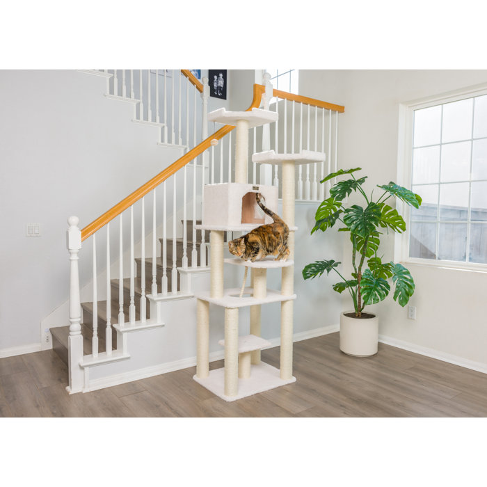 Armarkat 78" Premium Classic Real Wood Jackson Galaxy Approved Cat Tree & Reviews Wayfair